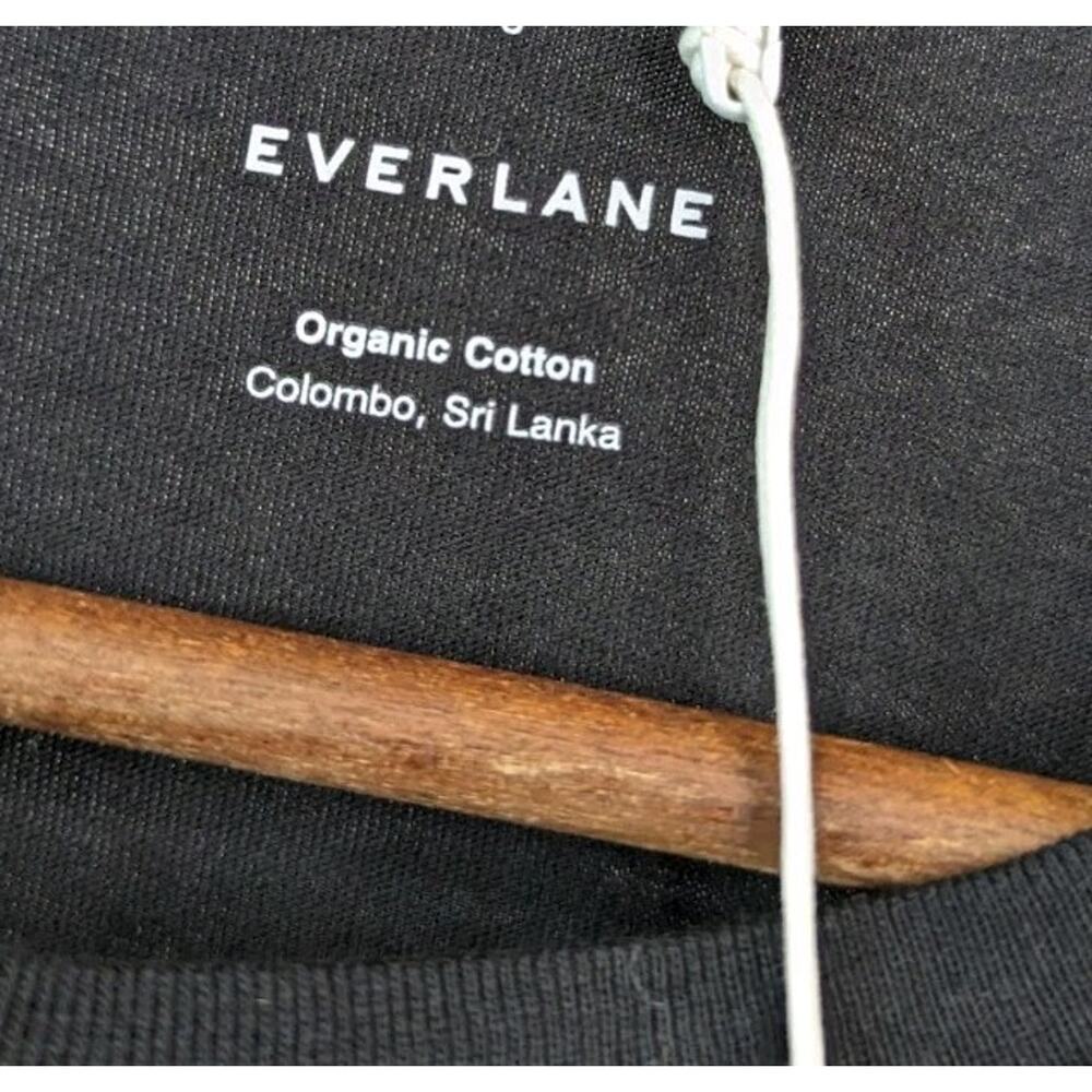 Everlane T Shirt Womens Black Crewneck Box Cut Tee The Organic Cotton - Picture 4 of 9